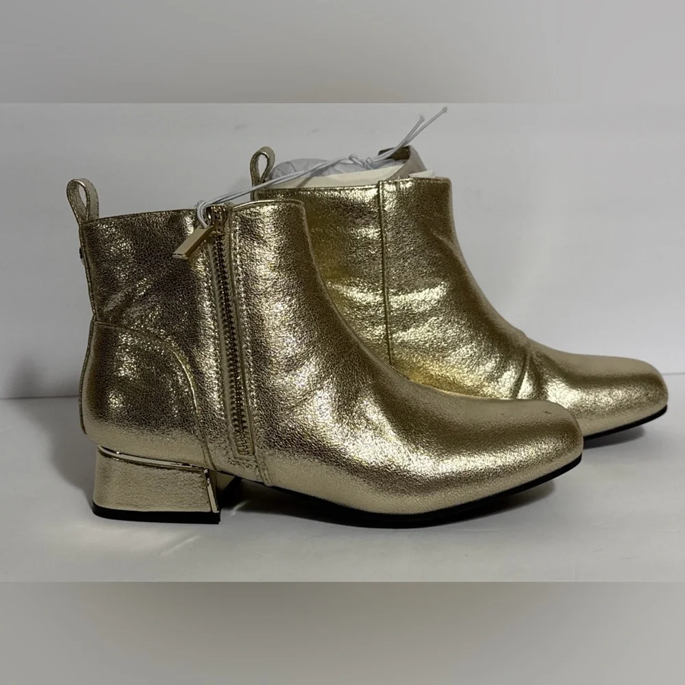 Girls 3M Gold Ankle Bootie With Zipper NWT by I.Miller